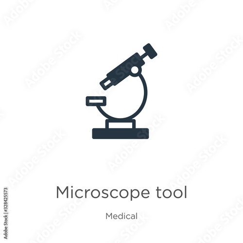 Microscope tool icon vector. Trendy flat microscope tool icon from medical collection isolated on white background. Vector illustration can be used for web and mobile graphic design  logo  eps10