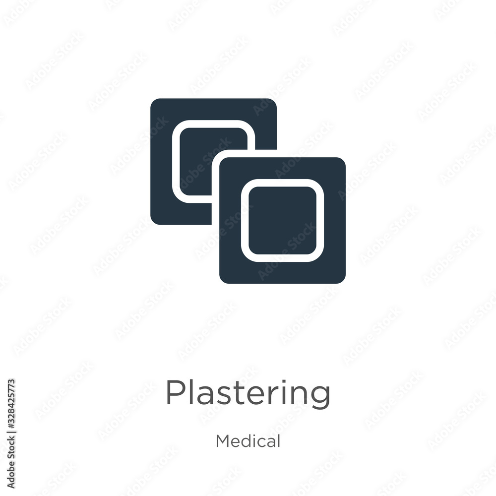 Plastering icon vector. Trendy flat plastering icon from medical collection isolated on white background. Vector illustration can be used for web and mobile graphic design, logo, eps10 Plastering icon vector. Trendy flat plastering icon from medical collection isolated on white background. Vector illustration can be used for web and mobile graphic design, logo, eps10