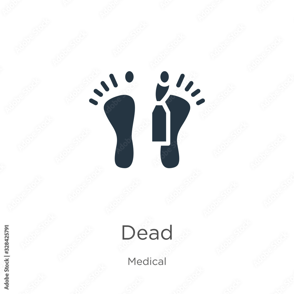 Dead icon vector. Trendy flat dead icon from medical collection isolated on white background. Vector illustration can be used for web and mobile graphic design, logo, eps10 Dead icon vector. Trendy flat dead icon from medical collection isolated on white background. Vector illustration can be used for web and mobile graphic design, logo, eps10