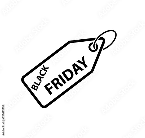 Tag black friday icon vector logo template