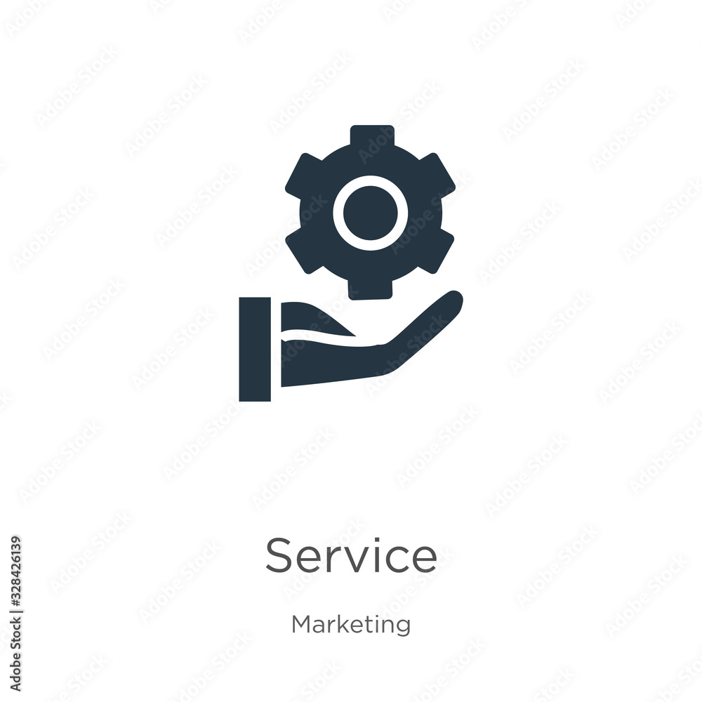 Service icon vector. Trendy flat service icon from marketing collection isolated on white background. Vector illustration can be used for web and mobile graphic design, logo, eps10 Service icon vector. Trendy flat service icon from marketing collection isolated on white background. Vector illustration can be used for web and mobile graphic design, logo, eps10