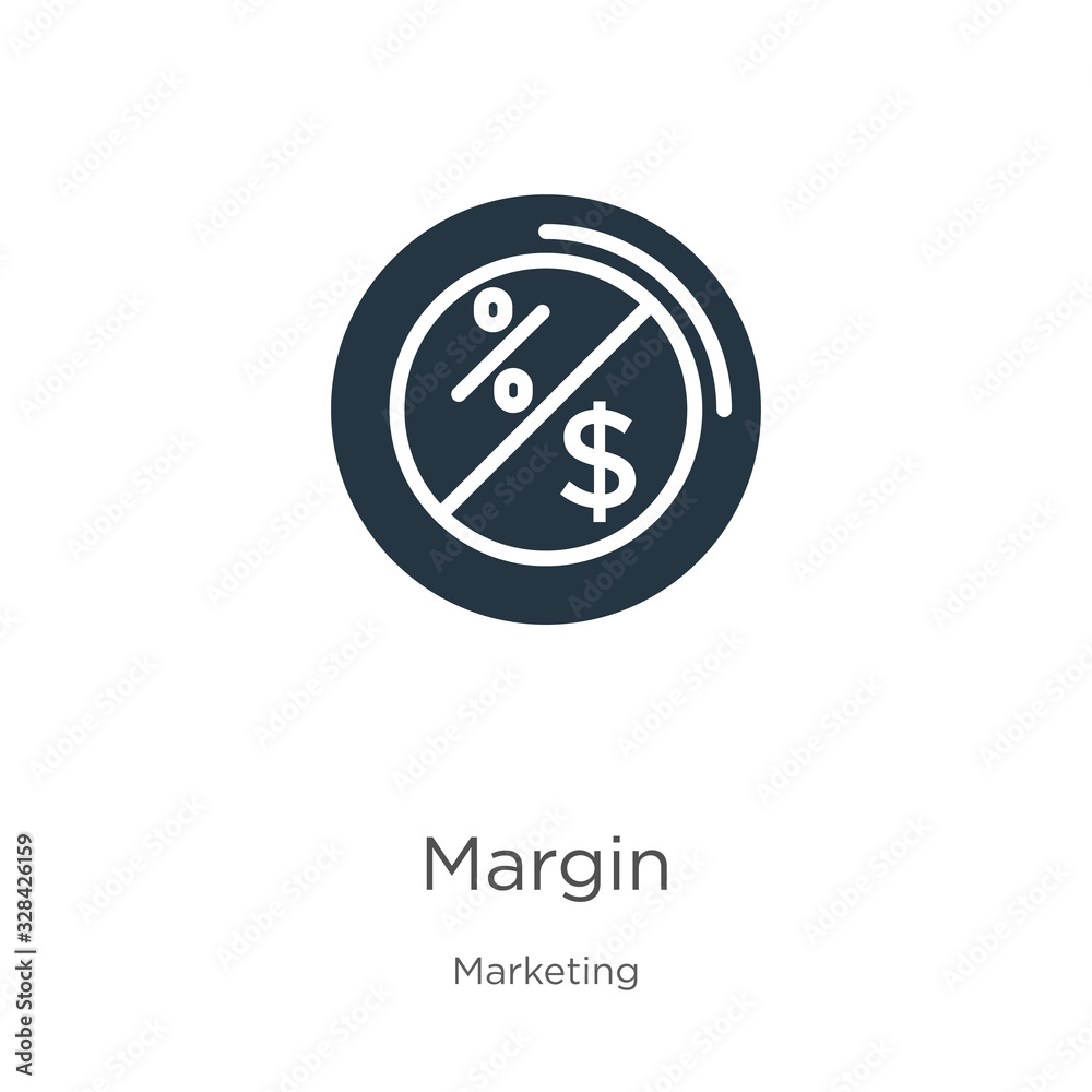 Margin icon vector. Trendy flat margin icon from marketing collection isolated on white background. Vector illustration can be used for web and mobile graphic design, logo, eps10 Margin icon vector. Trendy flat margin icon from marketing collection isolated on white background. Vector illustration can be used for web and mobile graphic design, logo, eps10