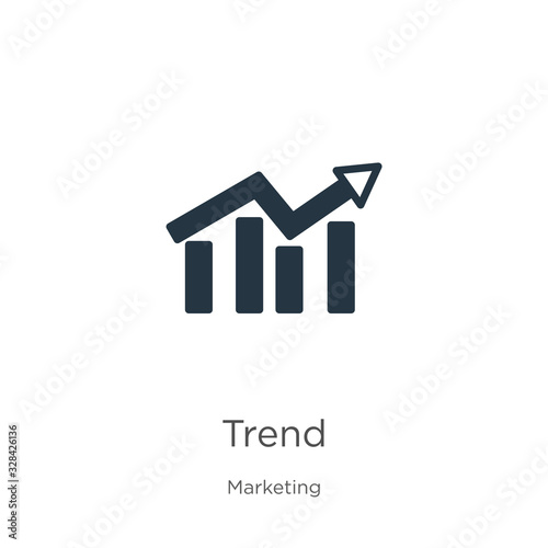 Trend icon vector. Trendy flat trend icon from marketing collection isolated on white background. Vector illustration can be used for web and mobile graphic design, logo, eps10