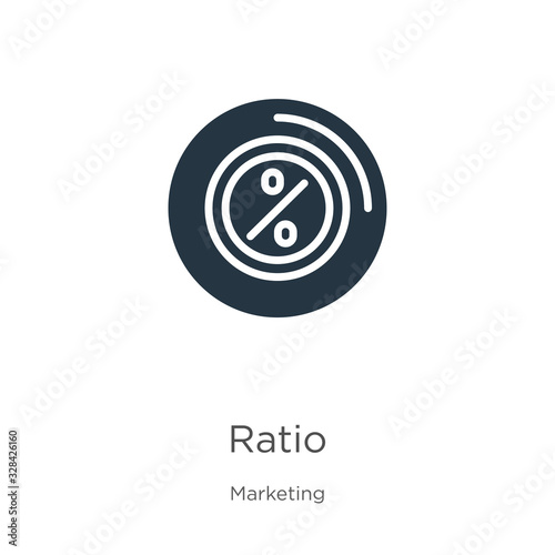 Ratio icon vector. Trendy flat ratio icon from marketing collection isolated on white background. Vector illustration can be used for web and mobile graphic design, logo, eps10