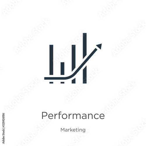 Performance icon vector. Trendy flat performance icon from marketing collection isolated on white background. Vector illustration can be used for web and mobile graphic design, logo, eps10