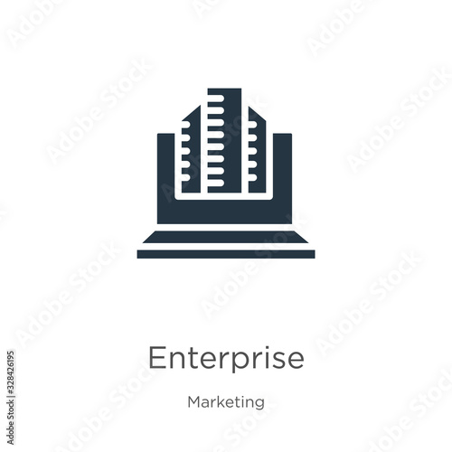 Enterprise icon vector. Trendy flat enterprise icon from marketing collection isolated on white background. Vector illustration can be used for web and mobile graphic design, logo, eps10