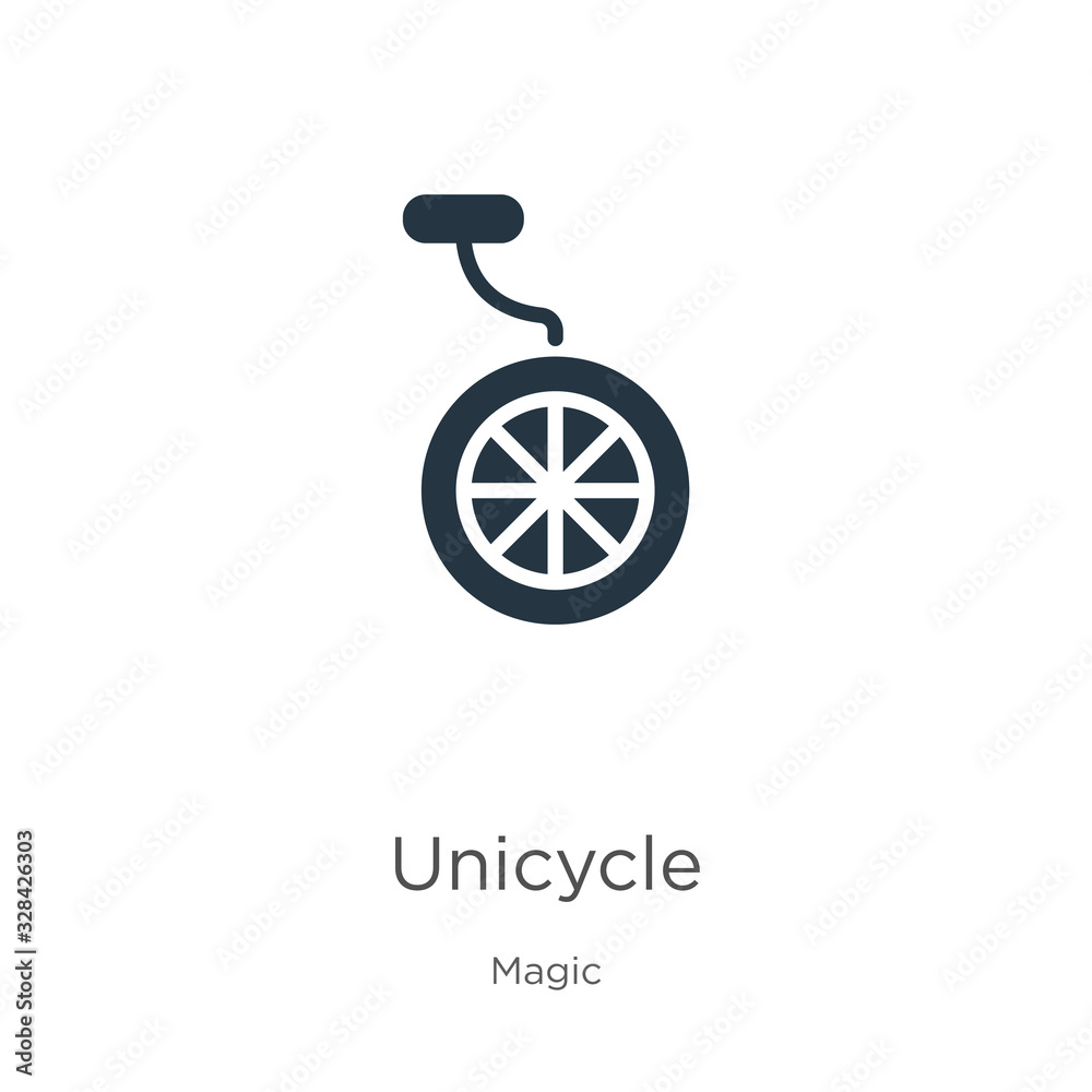 Unicycle icon vector. Trendy flat unicycle icon from magic collection isolated on white background. Vector illustration can be used for web and mobile graphic design, logo, eps10