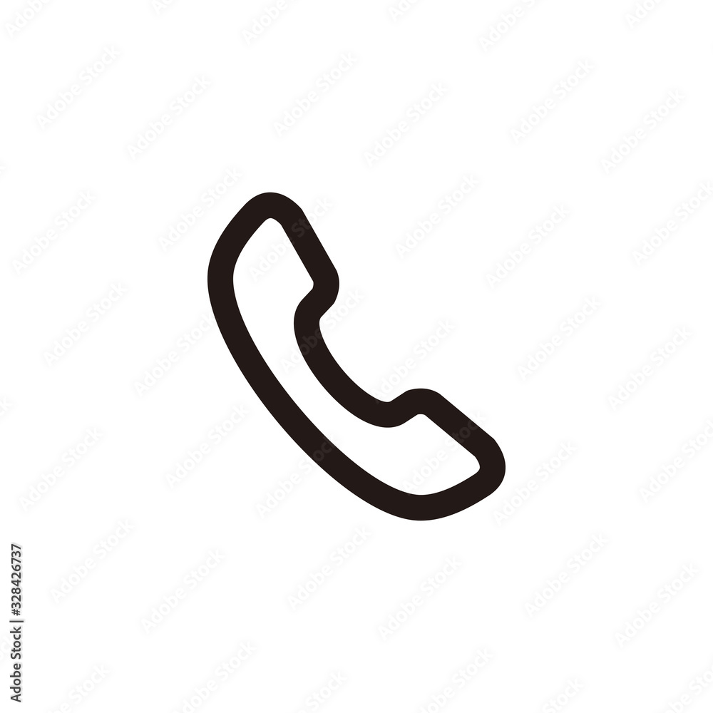 Simple phone call flat icon design vector Simple phone call flat icon design vector