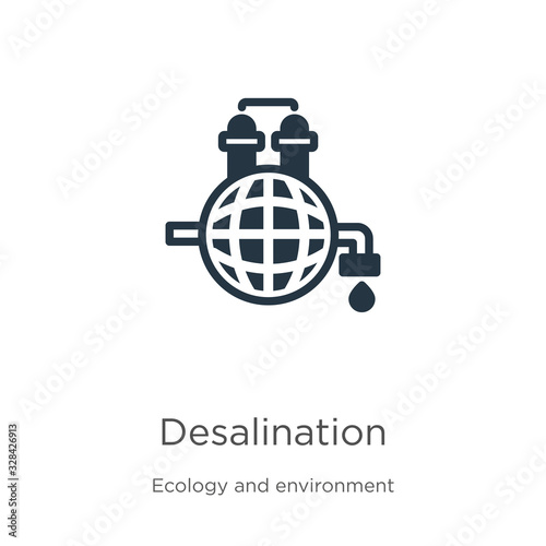 Desalination icon vector. Trendy flat desalination icon from ecology and environment collection isolated on white background. Vector illustration can be used for web and mobile graphic design, logo,