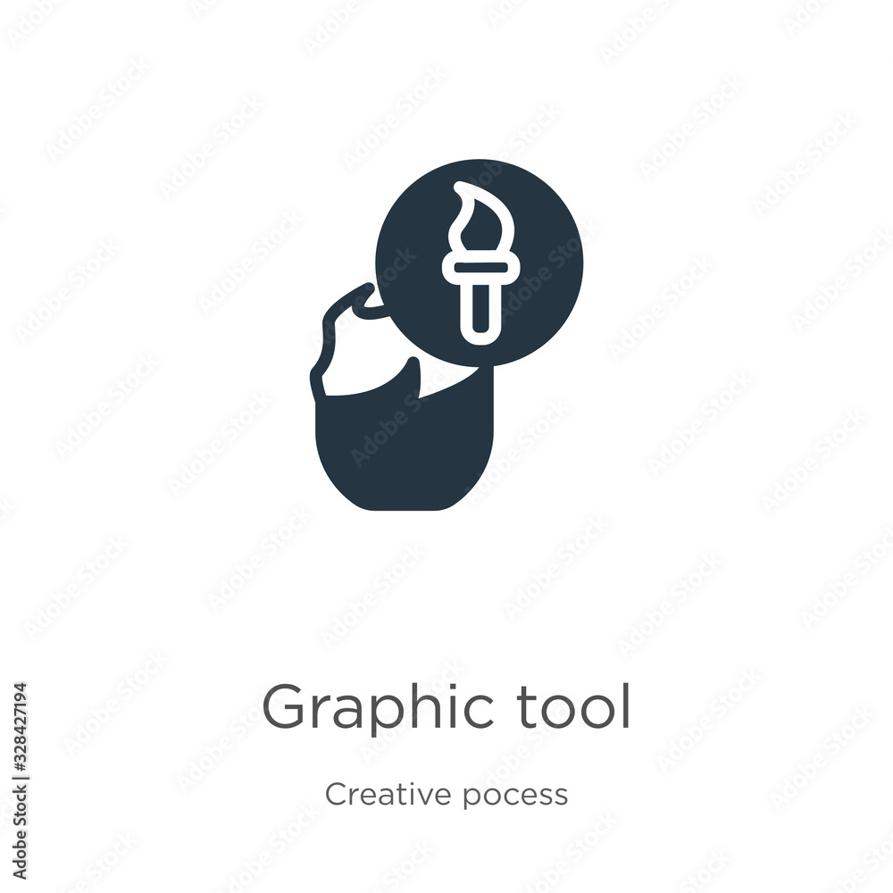 Obraz premium Graphic tool icon vector. Trendy flat graphic tool icon from creative pocess collection isolated on white background. Vector illustration can be used for web and mobile graphic design, logo, eps10