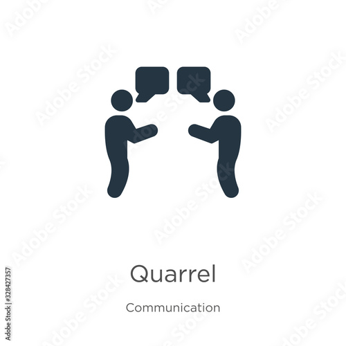 Quarrel icon vector. Trendy flat quarrel icon from communication collection isolated on white background. Vector illustration can be used for web and mobile graphic design, logo, eps10