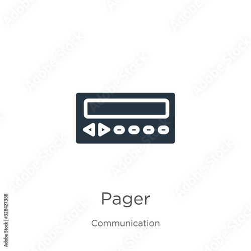 Pager icon vector. Trendy flat pager icon from communication collection isolated on white background. Vector illustration can be used for web and mobile graphic design, logo, eps10