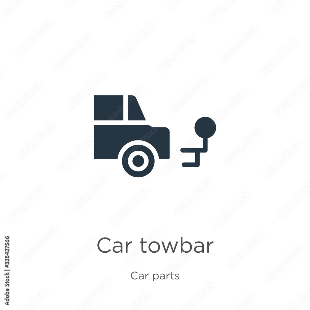 Car towbar icon vector. Trendy flat car towbar icon from car parts collection isolated on white background. Vector illustration can be used for web and mobile graphic design, logo, eps10