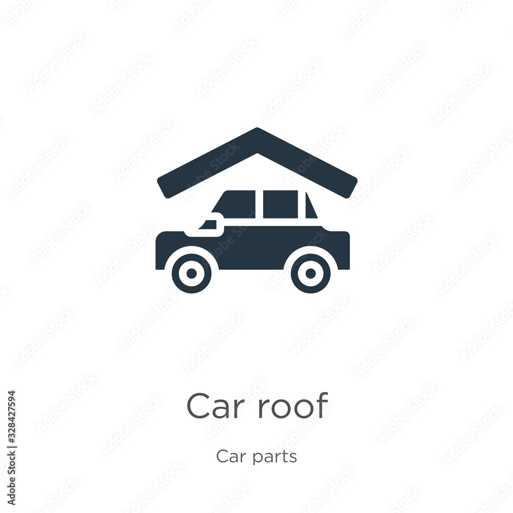 Obraz premium Car roof icon vector. Trendy flat car roof icon from car parts collection isolated on white background. Vector illustration can be used for web and mobile graphic design, logo, eps10
