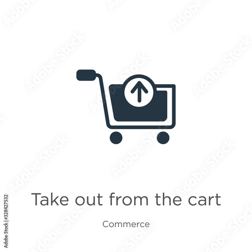 Take out from the cart icon vector. Trendy flat take out from the cart icon from commerce collection isolated on white background. Vector illustration can be used for web and mobile graphic design,