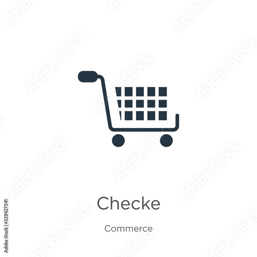 Checkered icon vector. Trendy flat checkered icon from commerce collection isolated on white background. Vector illustration can be used for web and mobile graphic design, logo, eps10