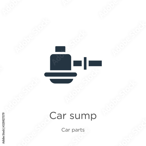 Car sump icon vector. Trendy flat car sump icon from car parts collection isolated on white background. Vector illustration can be used for web and mobile graphic design, logo, eps10