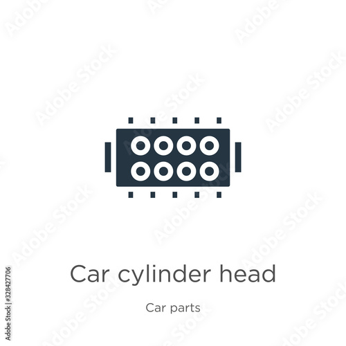 Car cylinder head icon vector. Trendy flat car cylinder head icon from car parts collection isolated on white background. Vector illustration can be used for web and mobile graphic design, logo, eps10