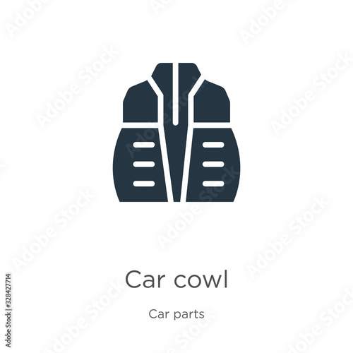 Car cowl icon vector. Trendy flat car cowl icon from car parts collection isolated on white background. Vector illustration can be used for web and mobile graphic design, logo, eps10