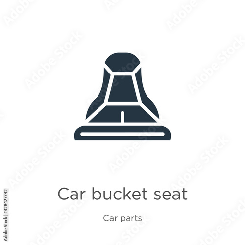 Car bucket seat icon vector. Trendy flat car bucket seat icon from car parts collection isolated on white background. Vector illustration can be used for web and mobile graphic design, logo, eps10
