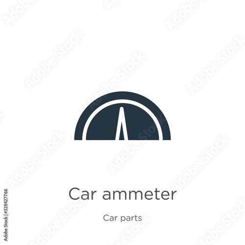 Car ammeter icon vector. Trendy flat car ammeter icon from car parts collection isolated on white background. Vector illustration can be used for web and mobile graphic design, logo, eps10