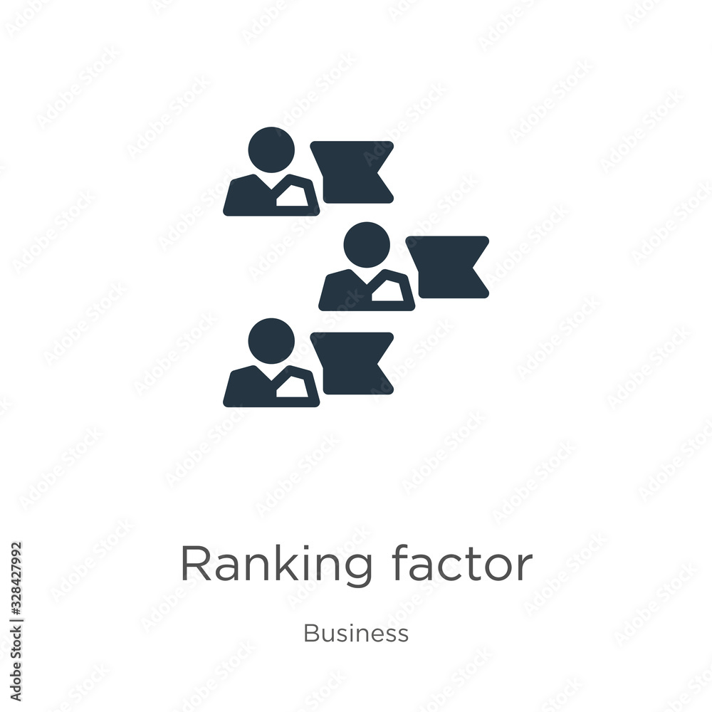 Ranking factor icon vector. Trendy flat ranking factor icon from business collection isolated on white background. Vector illustration can be used for web and mobile graphic design, logo, eps10