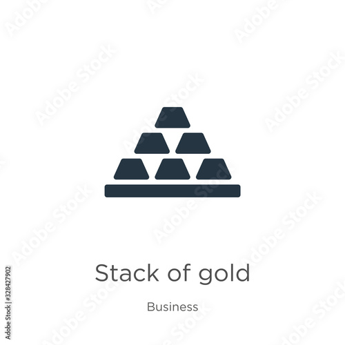 Stack of gold icon vector. Trendy flat stack of gold icon from business collection isolated on white background. Vector illustration can be used for web and mobile graphic design, logo, eps10