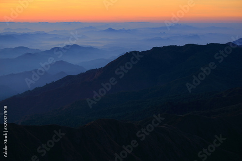 Mountain view in the morning. © samarttiw