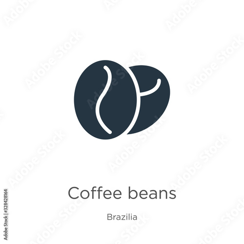 Coffee beans icon vector. Trendy flat coffee beans icon from brazilia collection isolated on white background. Vector illustration can be used for web and mobile graphic design, logo, eps10