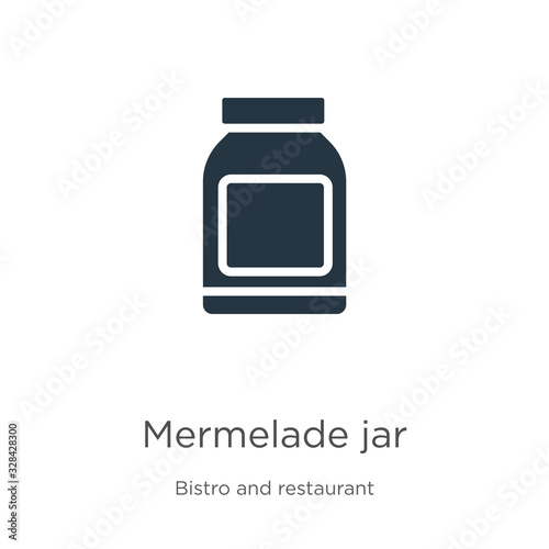 Mermelade jar icon vector. Trendy flat mermelade jar icon from bistro and restaurant collection isolated on white background. Vector illustration can be used for web and mobile graphic design, logo,