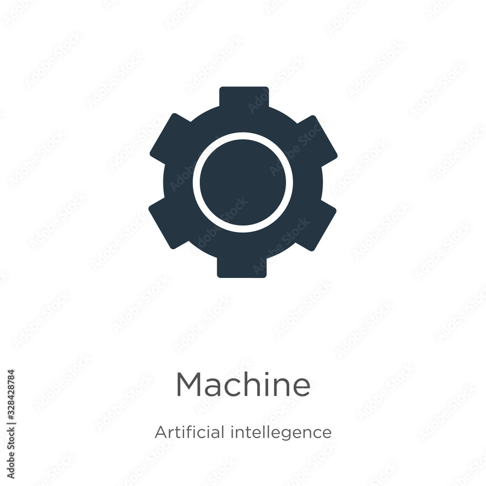 Machine icon vector. Trendy flat machine icon from artificial intelligence collection isolated on white background. Vector illustration can be used for web and mobile graphic design, logo, eps10