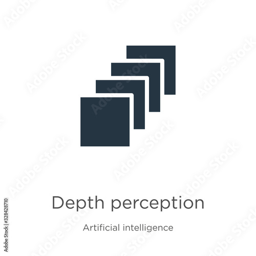 Depth perception icon vector. Trendy flat depth perception icon from augmented reality collection isolated on white background. Vector illustration can be used for web and mobile graphic design, logo,
