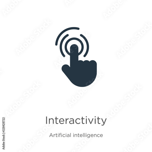 Interactivity icon vector. Trendy flat interactivity icon from augmented reality collection isolated on white background. Vector illustration can be used for web and mobile graphic design, logo, eps10