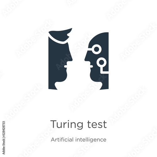 Turing test icon vector. Trendy flat turing test icon from artificial intelligence collection isolated on white background. Vector illustration can be used for web and mobile graphic design, logo,
