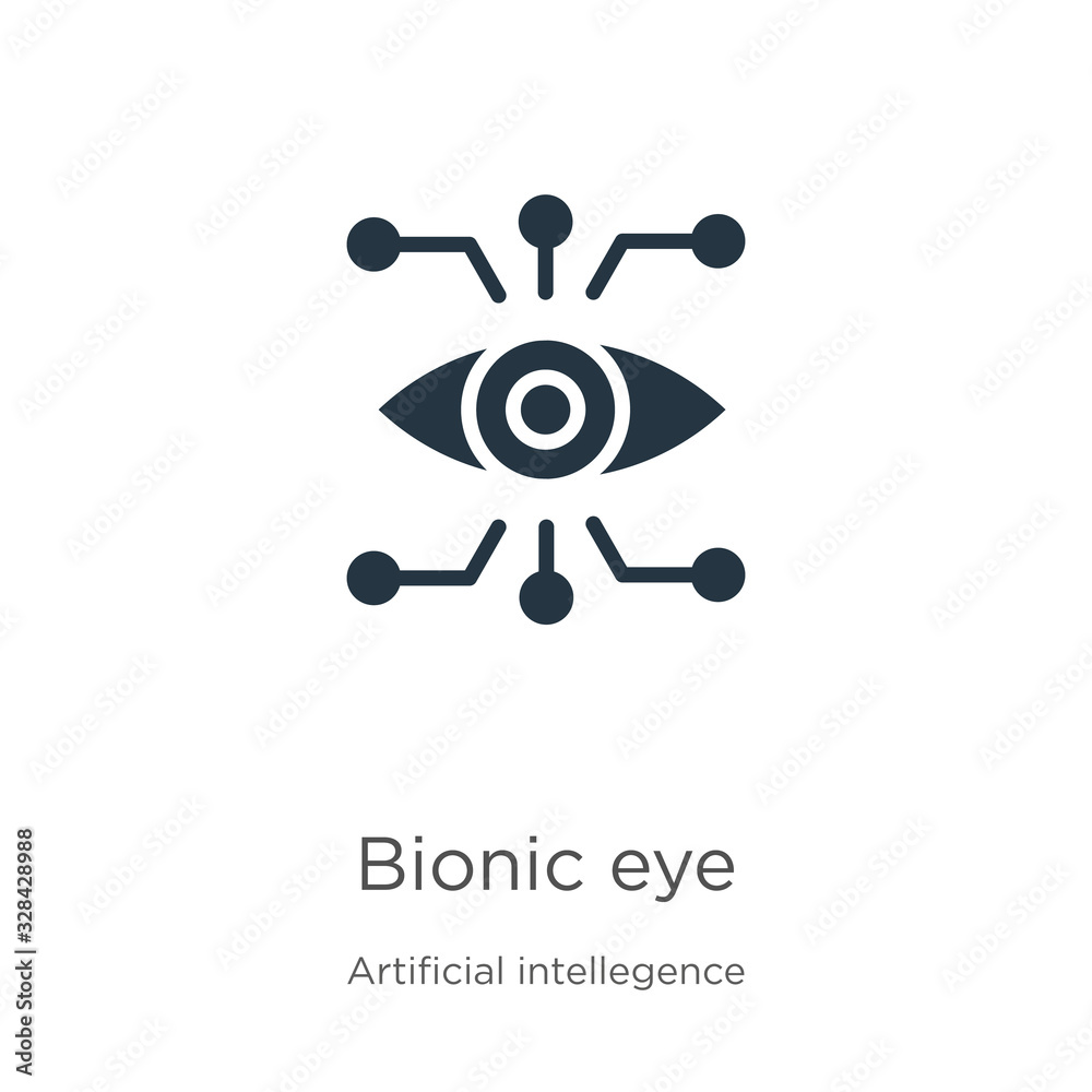 Bionic eye icon vector. Trendy flat bionic eye icon from artificial intellegence and future technology collection isolated on white background. Vector illustration can be used for web and mobile