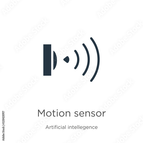 Motion sensor icon vector. Trendy flat motion sensor icon from artificial intellegence and future technology collection isolated on white background. Vector illustration can be used for web and mobile photo