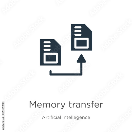 Memory transfer icon vector. Trendy flat memory transfer icon from artificial intellegence and future technology collection isolated on white background. Vector illustration can be used for web and