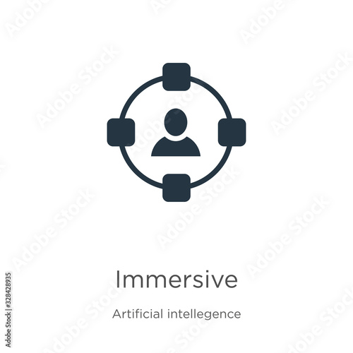 Immersive icon vector. Trendy flat immersive icon from artificial intellegence and future technology collection isolated on white background. Vector illustration can be used for web and mobile graphic