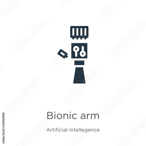 Bionic arm icon vector. Trendy flat bionic arm icon from artificial intellegence and future technology collection isolated on white background. Vector illustration can be used for web and mobile