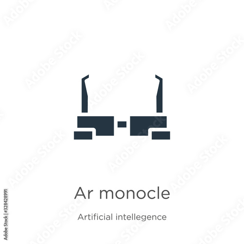Ar monocle icon vector. Trendy flat ar monocle icon from artificial intellegence and future technology collection isolated on white background. Vector illustration can be used for web and mobile