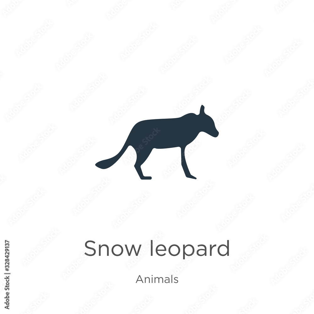 Snow leopard icon vector. Trendy flat snow leopard icon from animals collection isolated on white background. Vector illustration can be used for web and mobile graphic design, logo, eps10
