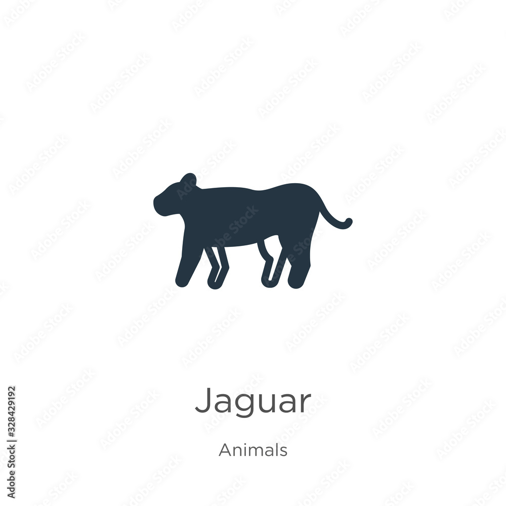 Jaguar icon vector. Trendy flat jaguar icon from animals collection isolated on white background. Vector illustration can be used for web and mobile graphic design, logo, eps10