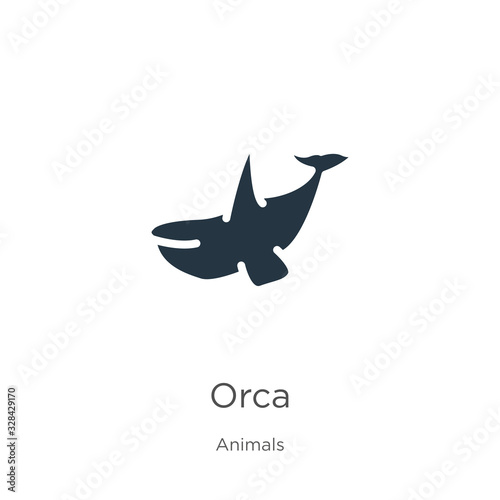 Orca icon vector. Trendy flat orca icon from animals collection isolated on white background. Vector illustration can be used for web and mobile graphic design, logo, eps10