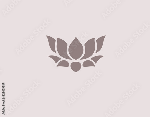 Abstract lotus flower logo icon for your spa or massage company