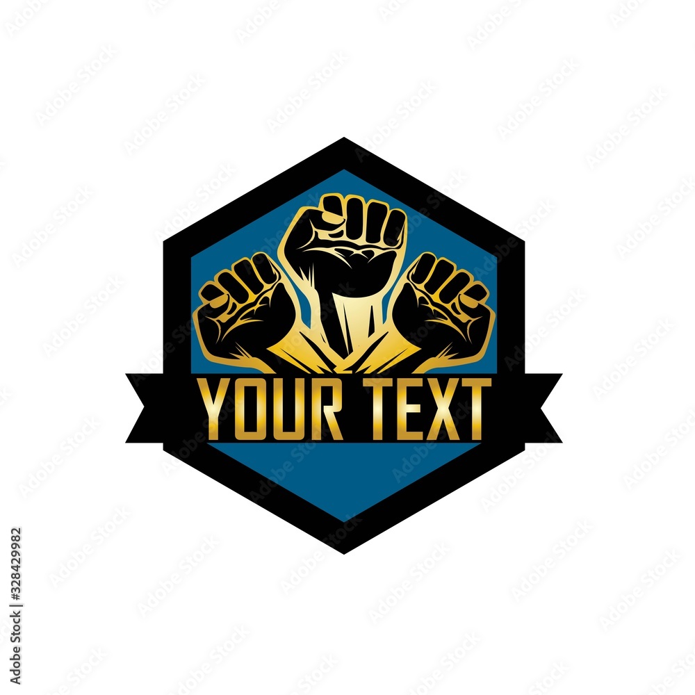hand strong vector logo, badge, emblem, symbol and icon template design hand strong vector logo, badge, emblem, symbol and icon template design