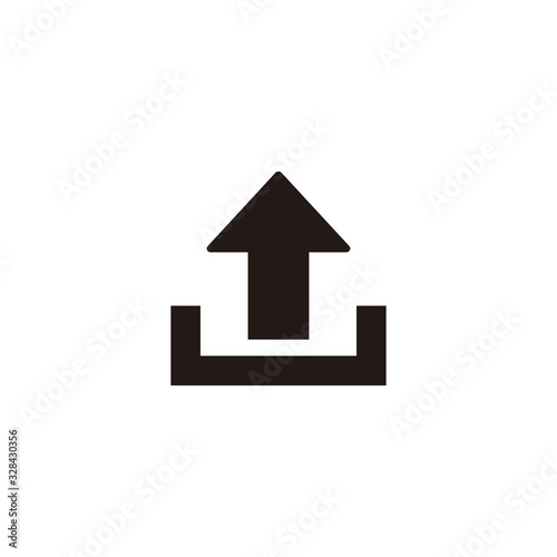 Simple upload flat icon design vector