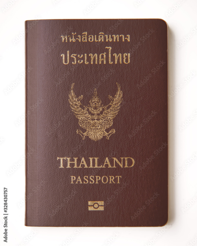 Thailand Passport Isolate on White Background Thailand Passport Isolate on White Background