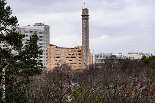 Stockholm, Sweden The neighborhood of Telefonplan and the Telefonplan tower.