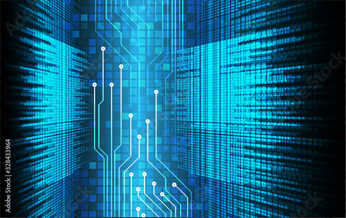 Blue cyber circuit future technology concept background