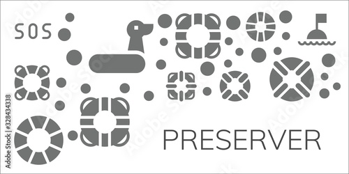 Modern Simple Set of preserver Vector filled Icons
